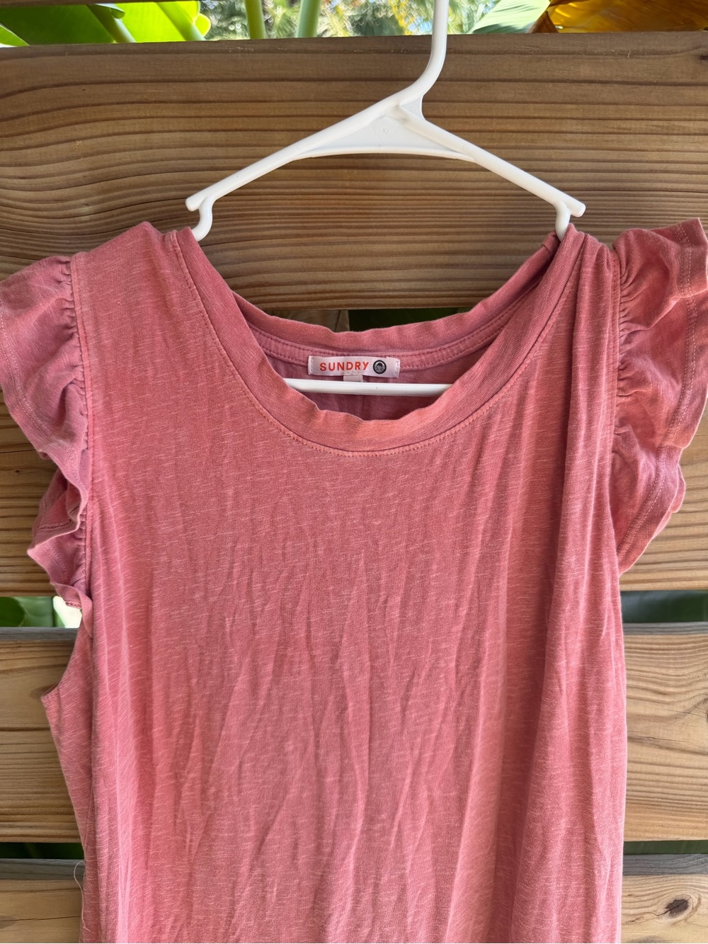 Pink Ruffle Sleeve Maxi Dress - Picture 2 of 4
